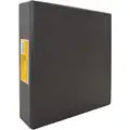 Ability One Black 2" 3-Ring Binder, 8-1/2" x 11" Sheet Size, Vinyl Covered Chipboard, 375 Sheet Capacity - Binde