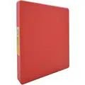 Ability One Red 1" 3-Ring Binder, 8-1/2" x 11" Sheet Size, Vinyl Covered Chipboard, 175 Sheet Capacity - Binders
