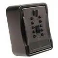 Lock Box, Push Button, 5 Key Capacity, Mounting Type: Surface