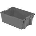 Orbis Stack and Nest Container, Gray, 10-3/4"H x 23-5/8"L x 15-3/4"W, 1EA