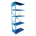 Equipto Add-On Metal Shelving; 700 lb. Shelf, Weight Capacity, 18" D x 84" H x 36" W, Blue