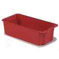 Stack and Nest Container, Red, 8-1/8"H x 34-1/8"L x 24"W, 1EA