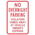 Parking, No Header, Recycled Aluminum, 18" x 12", With Mounting Holes, Top/Bottom Centered, Engineer