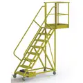 TriArc Unsupported, 8-Step Cantilever Rolling Ladder with Perforated Step Tread; 80" Platform Height