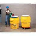Eagle Polyethylene Drum Spill Container for 1 Drum; 65 gal. Spill Capacity, Yellow
