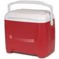 Igloo 28 qt. Chest Cooler with Ice Retention of Up to 3 days; Red Cooler with White Lid