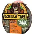 Gorilla Duct Tape: Gorilla, Heavy Duty, 1 7/8 in x 9 yd, Camouflage, Continuous Roll, Pack Qty: 1