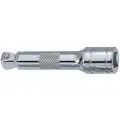 Westward 3" Wobble Socket Extension with 3/8" Drive Size and Chrome Finish