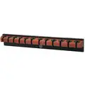 Black and Red Magnetic Wrench Rack, Aluminum / Plastic, 15-3/4" Length, 2" Width