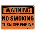 Recycled Aluminum Vehicle or Driver Safety Sign with Warning Header, 7" H x 10" W