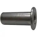 Aluminum Flanged Rivet Nut 0.628" L, 1/4"-20 Dia./Thread Size, 50 PK