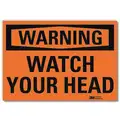 Vinyl Overhead Clearance Sign with Warning Header, 5" H x 7" W