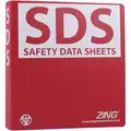Zing SDS Safety Data Sheets Binder: Binder Only, 1 1/2 in Binder Ring Size, SDS Safety Data Sheets