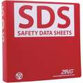 Zing SDS Safety Data Sheets Binder: Binder Only, 2 1/2 in Binder Ring Size, SDS Safety Data Sheets