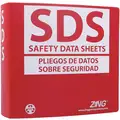 Zing SDS Safety Data Sheets Binder: Binder Only, 3 in Binder Ring Size, English/Spanish, Aluminum