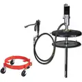 Portable Grease Pump with Gun, Fits Container Size 25 to 50 lb. Container, 2-1/2" Air Motor Size