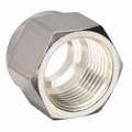 Double Ferrule Nut: 316 Stainless Steel, Compression, For 1/4 in Tube OD, 1/2 in Overall Lg, A-LOK&reg;