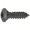 M7 Oval Tapping Screw, M4.2-1.41 x 30 mm, Black Oxide, 50 PK