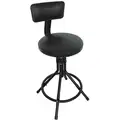 Round Stool with 24" to 28" Seat Height Range and 250 lb. Weight Capacity, Black