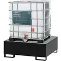 Black Diamond Uncovered, Galvanized Steel IBC Containment Unit; 385 gal. Spill Capacity, No Drain Included, Black