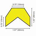 Knuffi Polyurethane Foam Corner Guard; 1-5/8" H x 196-7/8" L x 1-3/8" W, Black/Yellow