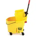 Rubbermaid Yellow Polypropylene Mop Bucket and Wringer, 8-3/4 gal.