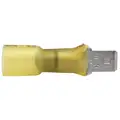 Crimp Soldered Seal Male Quick Disconnect Terminal, Yellow, 12-10 Awg