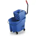 Rubbermaid Blue Polypropylene Mop Bucket and Wringer, 8-3/4 gal.