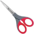 Scissors, Multipurpose, Straight, Ambidextrous, Titanium Bonded Steel, Length of Cut: 3"