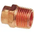 Adapter: Wrot Copper, Cup x MNPT, 1/2 in Copper Tube Size, For 5/8 in x 5/8 in Tube OD