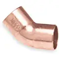 Wrot Copper Elbow, 45&deg;, C x C Connection Type, 1" Tube Size