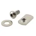 80/20 BHSCS and T-Nut: 15 Series, 5/16" -18 Fastener Thread Size, For 0.4" Slot Width, Single Offset, 6 PK