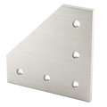 80/20 Joining Plate: 90&deg; Angled Flat Plate, 1/4" x 4 1/2" x 4 1/2", For 21/64" Slot Width, 15 Series