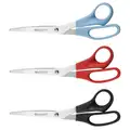Scissors, Multipurpose, Straight, Ambidextrous, Stainless Steel, 3-1/4", PK 3