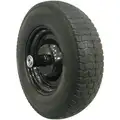 Westward Wheelbarrow Tire, 5/8" Axle, Knobby Tread, 14-1/2"Outside Dia., Tire Material: PU Foam, Steel