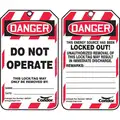Condor Lockout Tag, Plastic, Do Not Operate This Lock/Tag May Only Be Removed By, 5-3/4" x 3-1/4", 10 PK