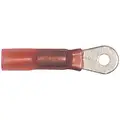Solder & Seal Ring Terminal, Red, 20-18 Awg, #6-#4 Stud Size