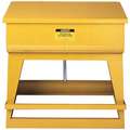 Justrite Rinse Tank: 22 gal Can Capacity, Floor Safety Can Mounting, Steel, Yellow, 16 in Ht