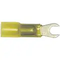 Solder & Seal Spade Terminal, Yellow, 12-10 Awg, #10" Stud Size