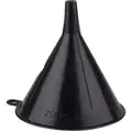 Spout Funnel: Polypropylene, 4 fl oz Fluid Capacity, 3 1/8 in Overall Dia, 3 in Overall Ht, Black