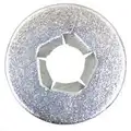 Zinc Plated Push Nut, Stud Size M8-1.25, Outside Diameter: 24 mm