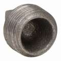Square Head Plug: Malleable Iron, 2 1/2" Pipe Size, Male NPT, Class 150