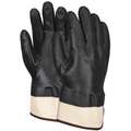 Chemical Resistant Gloves, Size L, 10"L, Black, 12 PK