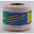 Twine: 1/16 in Rope Dia, White, 10 lb Working Load Limit, 100 lb Tensile Strength, Twisted, Twine