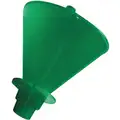 Spout Funnel: Polyethylene, 8 fl oz Fluid Capacity, 4 in Overall Dia, 4 in Overall Ht, 1 in Spout Lg