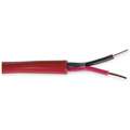 Carol Shielded Fire Alarm Cable, 1000 ft. Length, Red Jacket Color, Conductors: 2 (0 Pair)