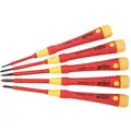 Insulated Screwdriver Set, Phillips, Slotted, Ergonomic, Number of Pieces 5