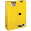 Justrite 60 gal. Paint and Ink Cabinet, Self-Closing Safety Cabinet Door Type, 65" Height, 43" Width