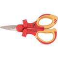 Wiha Tools Electricians Scissors, For Wire Stripping/Cutting, Straight, Ambidextrous, Steel, 1-3/4"