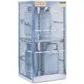 Justrite Gas Cylinder Cabinet: Liquid Propane Gas, 8 Vertical Cylinders, 30 in x 32 in x 65 in, Aluminum